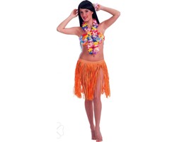 Gonna Hawaiana Arancio 45 Cm