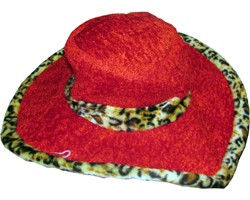 Cappello Rosso Leopardato