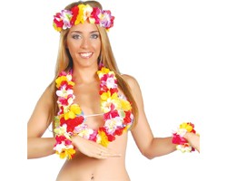 Collana Hawaiana Con Bracciali E Frontino