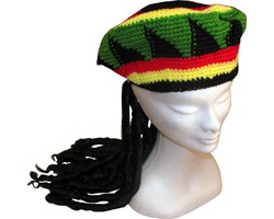 Parrucca Rasta Con Cappello