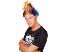 Parrucca Punk Con Cresta